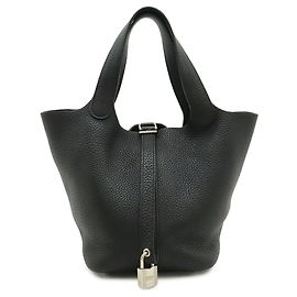 Bolsa Tote Picotin Lock PM da Hermès Preto