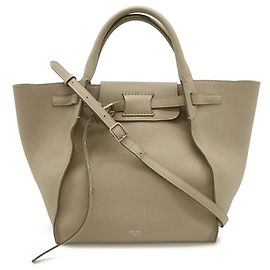 Céline Borsa Big Bag Piccola in Pelle Greige Grigio