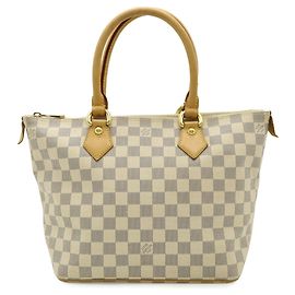 Sac à main Louis Vuitton Damier Azur Saleya PM Écru