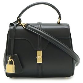 Céline Celine Mini 16 Seize One-Handle Handbag Black