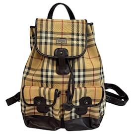 Burberry Nova Check Backpack Black Beige
