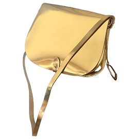 Ralph Lauren Collection Bolsa de sela Equestrian Vachetta da Coleção Ralph Dourado