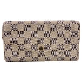 Cartera Larga Sarah Damier Azur de Louis Vuitton Blanco