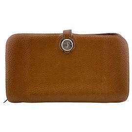 Hermès HERMES Dogon GM Long Wallet Brown