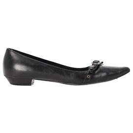 Dior Pointed Toe Ballet Flats in Black Leather Black