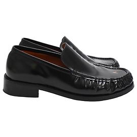 Schwarze Kalbsleder-Loafers mit eingeprägtem Acne Studios-Logo Schwarz