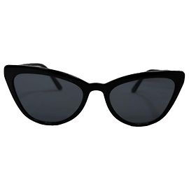 Prada SPR01V Cat-Eye Sonnenbrille aus schwarzem Acetat Schwarz