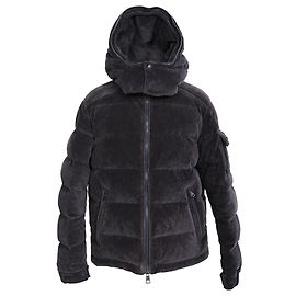 Moncler Maya Steppjacke aus Cord in Dunkelgrau Grau
