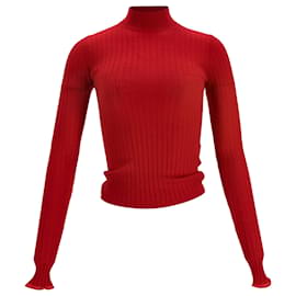 Rippstrickpullover aus roter Wolle von Acne Studios Rot
