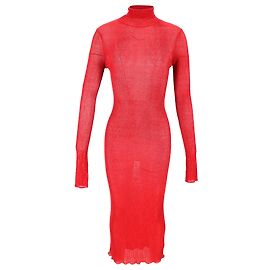 Abito Midi Josita Isabel Marant in Viscosa Borgogna Rosso Bordò