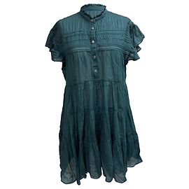 Abito Mini Lanikaye in Cotone Verde Acqua di Isabel Marant Étoile Altro Verde