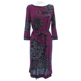 Robe en soie LEONARD Violet