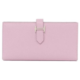Hermès Hermes Bearn Soufflet Epsom long wallet Pink Other