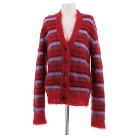 Marni Gestreifter Wollcardigan Rot Rot