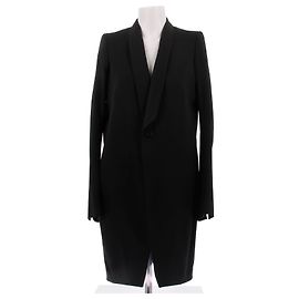 Rick Owens Blazer longo preto em lã Preto