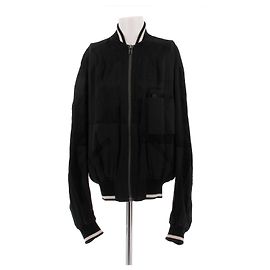 Haider Ackermann Satin Bomberjacke Schwarz Schwarz
