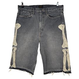 Autre Marque Grau bestickte Shorts Grau