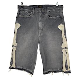 Autre Marque Short gris brodé Gris