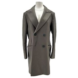 Emporio Armani Abrigo gris de lana Gris