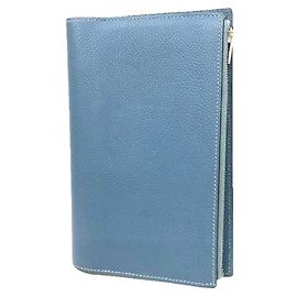 Hermès HERMES Eazip PM Agenda Notebook Cover Blue