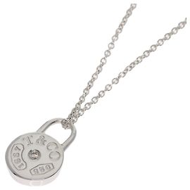 Collana con diamante rotondo Tiffany & Co. 1837 Argento