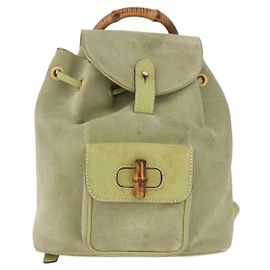 Gucci Gucci bamboo daim mini Vert