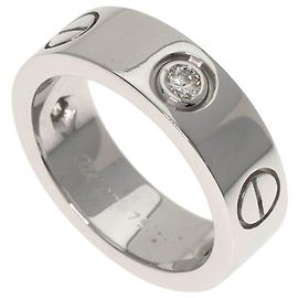Cartier White Gold Love Ring with Diamonds Golden