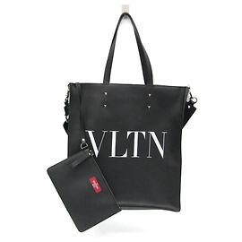 Valentino Garavani VLTN Tote Leather Medium Black