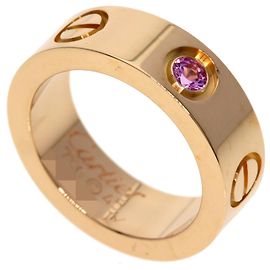 Cartier Love Band Ring mit Rosa Saphir Pink