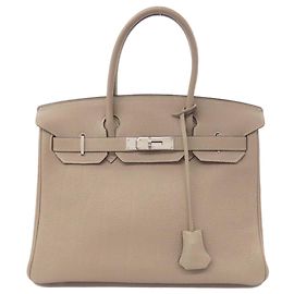 Bolsa Hermès Birkin 30 em couro Togo bege Bege