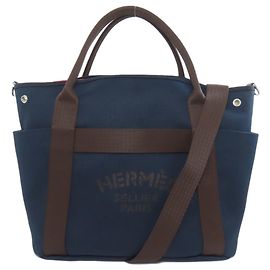 Hermès Hermes Sac de Pansage Graime Tote Bag Navy blue