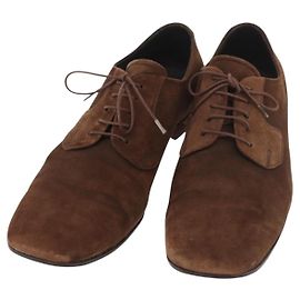 Chaussures de ville PRADA en daim 9 Marron Auth 174631A Marron