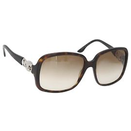 Óculos de sol GUCCI de plástico marrom Auth 155759 Marrom