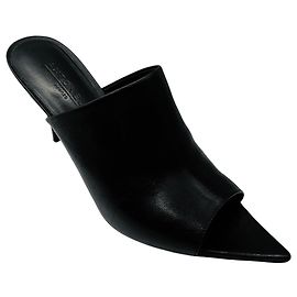 Autre Marque Mule in pelle nera con punta affusolata Antonelli Firenze Nero