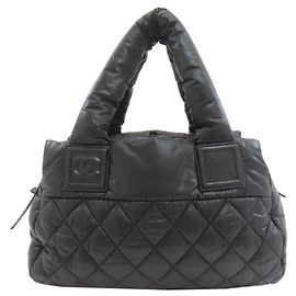 Chanel Coco Cocoon Nylon Handbag Black