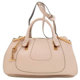 Chloé Hayley 2-Way Leather Handbag Beige