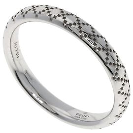 Gucci Diamantissima 18K White Gold Band Ring Other
