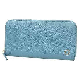 Bulgari Bvlgari Light Blue Leather Long Wallet Light blue