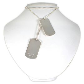 Colar Placa Dog Tag 925 Gucci Outro