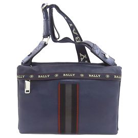 Borsa a Spalla con Logo Bally Blu navy