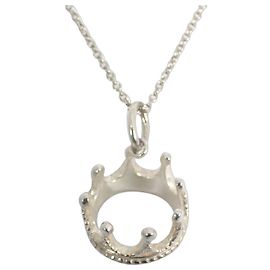 Tiffany & Co. 925 Kronen Charm Anhänger Halskette Andere
