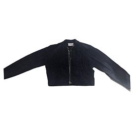 Giacca Sandro in pelle blu navy Blu scuro