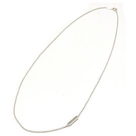 Tiffany & Co. Mini Tag Chain Necklace Silvery