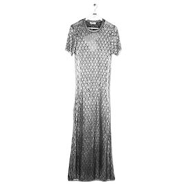 Abito Paco Rabanne in cotone argento Argento