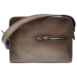 Autre Marque UNSIGNIERTE Graue Leder Tasche - 103436 Grau