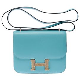 Hermès Bolsa HERMES Constance em Couro Azul - 103444 Azul