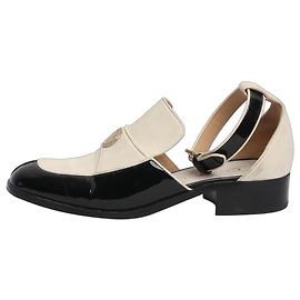 Chanel Mocassini in pelle crema e nera primavera 2015 - taglia EU 38 Crudo