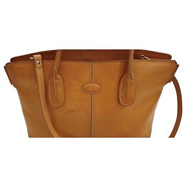 Bolsa Tod's D Bag em couro bronze Bronze