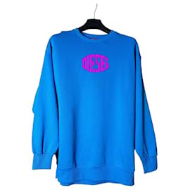 Diesel Sweatshirt Blau Baumwolle Oversize M Blau Mehrfarben