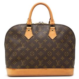 Louis Vuitton Monogram Alma PM Handbag Brown